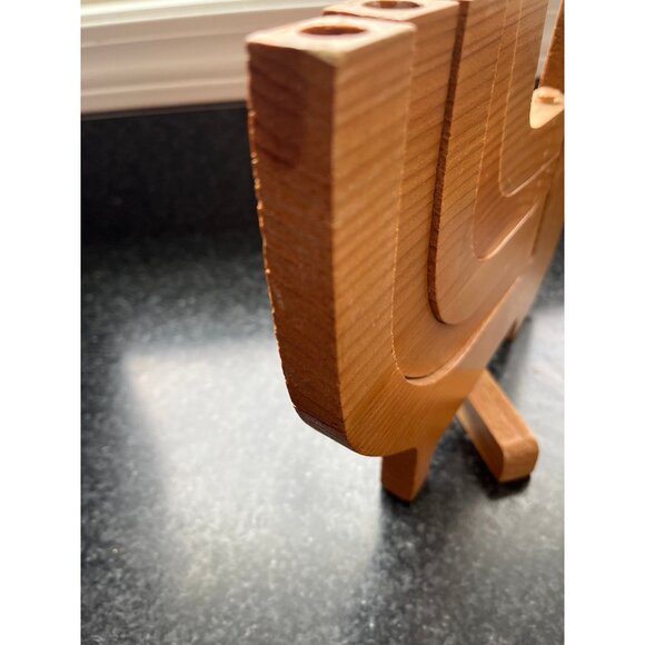 Vtg Wooden Bird Candelabra Scandinavian-Style Swing Arm Candelabra Mid Century - Picture 5 of 10